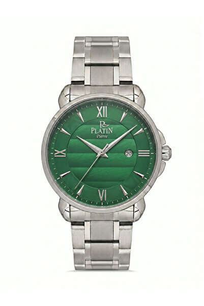 Platin Pierre Hds-1284Ga-A10 Steel Cord Calendar Men's Wristwatch