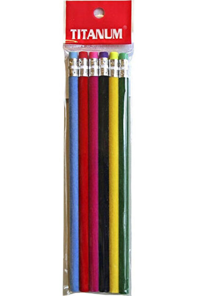 Titanum Set de creioane HB cu radieră 6 bucăți