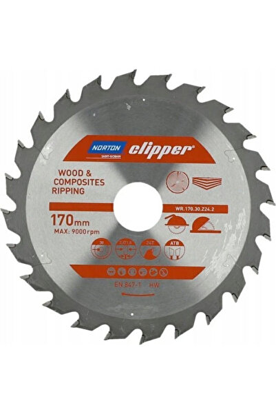 Norton Pânză de ferăstrău circular 170mm X 30mm X 24 dinți pentru compozite d...