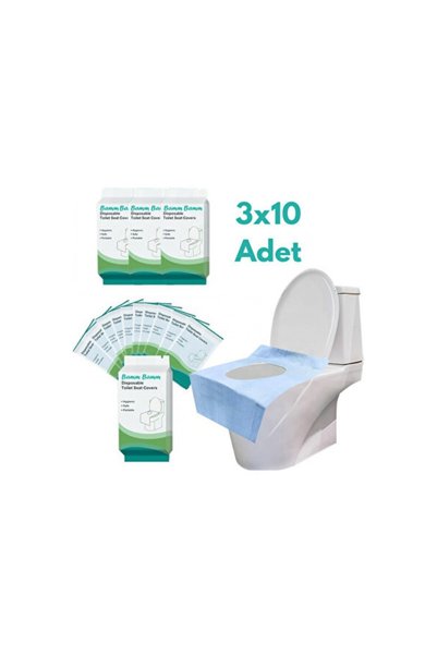 Empressco Kullan At 2 Katlı Klozet Kapağı Örtüsü, 3x10 Adet, Tüm Klozetler İçin
