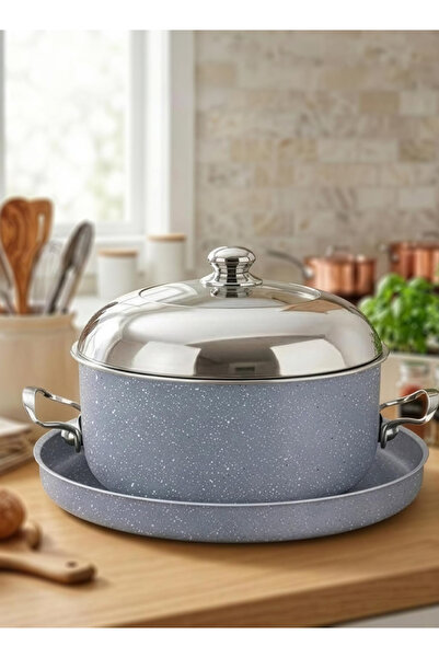 Cady One Granite Pot Flip Pan with Serving Tray and Stainless Steel Lid, Non-...