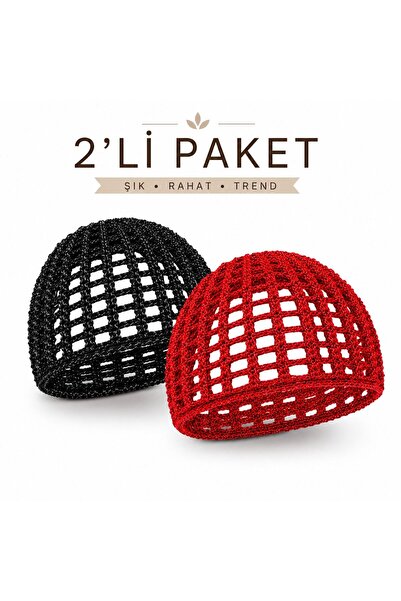 Cherry Butik 2-Piece Mesh Beanie Set