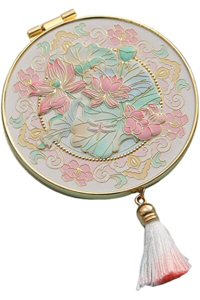Arabest Oriental Pattern Handheld Vanity Mirror, Metal Portable Compact Mirro...