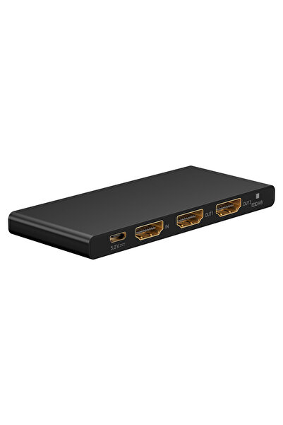 goobay HDMI splitter 58481, 1-in σε 2-out, 4K/60Hz, μαύρο