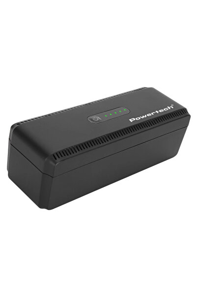 POWERTECH μίνι DC UPS PT-1436, 18W, 8800mAh, 3x DC, USB/USB-C/LAN/POE, μαύρο