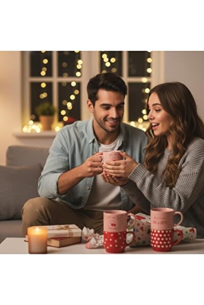 Yıldızan مجموعة أكواب بورسلين قابلة للتكديس من إي دي إل شوب مكونة من قطعتين -...