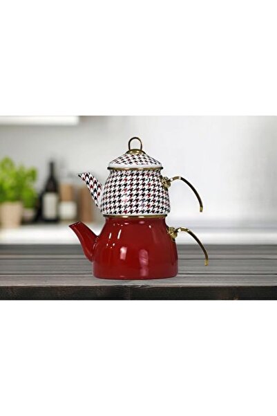 Yıldızan Duca Mall Forte Red Gold Model Enamel Teapot 1283715
