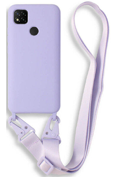 Bodycell Θήκη Σιλικόνης με Λουράκι Λαιμού - Xiaomi Redmi 9C - Violet