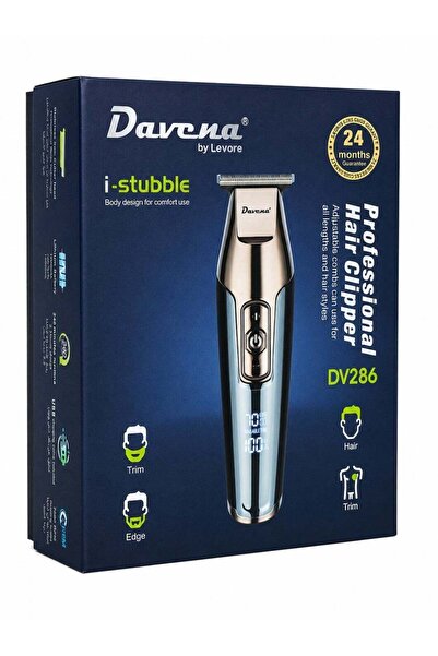 Davena DV286 Professional Shaver and Trimmer, Wireless, Rechargeable, LED Scr...