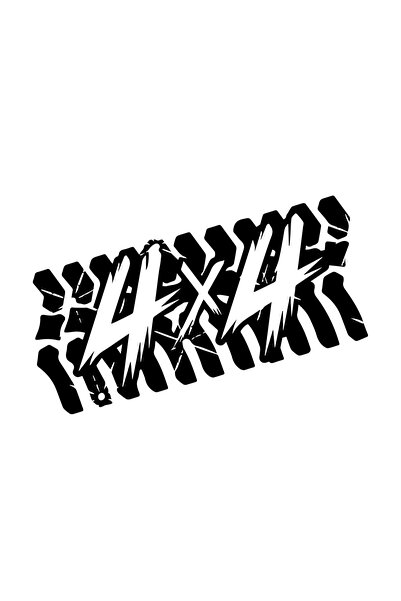 Amo-Stickers Стикер Офроуд 4х4 Колела 2,50см Сребрист