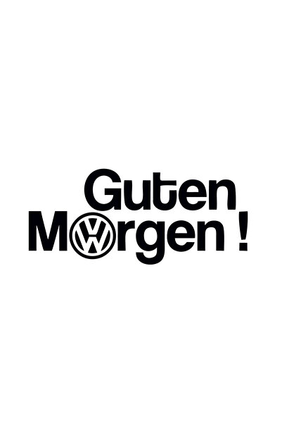 Amo-Stickers Sticker Volkswagen Guten Morgen 30cm Alb