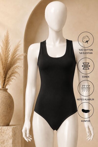 Altınay Women's Thick Strap Lace Bodysuit & Body