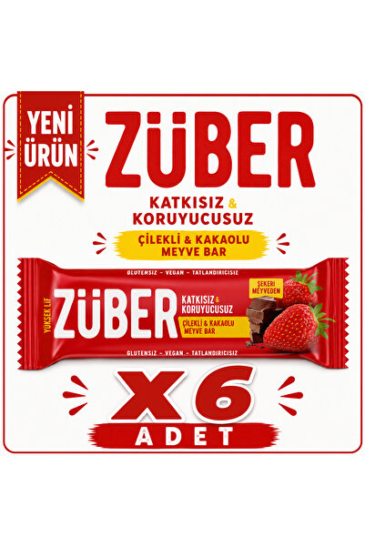 Züber Çilekli ve Kakaolu Bar (40 g) x6 adet