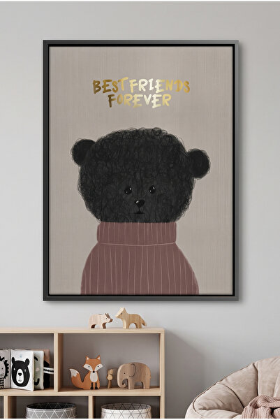 Jasmine Art Best Friends Forever Kids Wall Art | Portrait Framed Canvas Print...