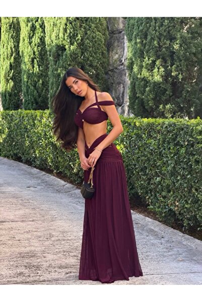 Estilo Fashion Women's Melani Tulle Fabric Set with Lining and Accessories