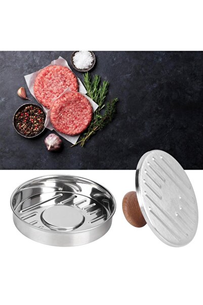 Munico Paslanmaz Çelik Ev Tipi Hamburger Presi Köfte Yapıcı Kalıp Yapım Aracı...