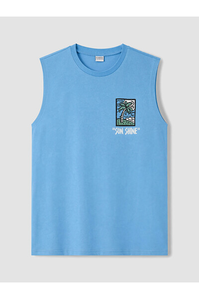 LC Waikiki Peak New Season Crew Neck Printed Boys' Tank Top