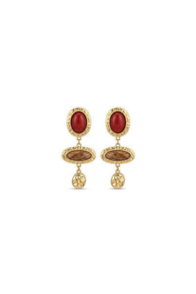 Charmist Steel Anthea Earrings Red