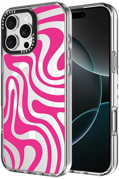 HappyCase Θήκη iPhone 16 Pro Joy Διάφανη Σκληρή με MagSafe - Wavy Swirl