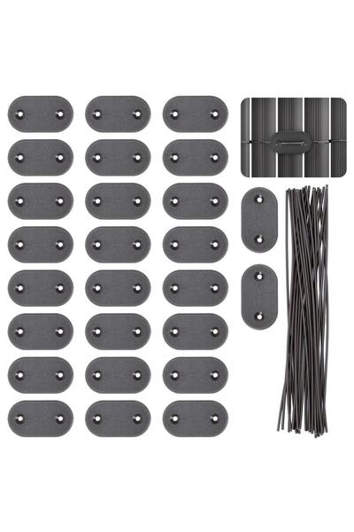 SERSIMO Set de accesorii de montaj pentru panou de gard din PVC, 26 cleme și ...