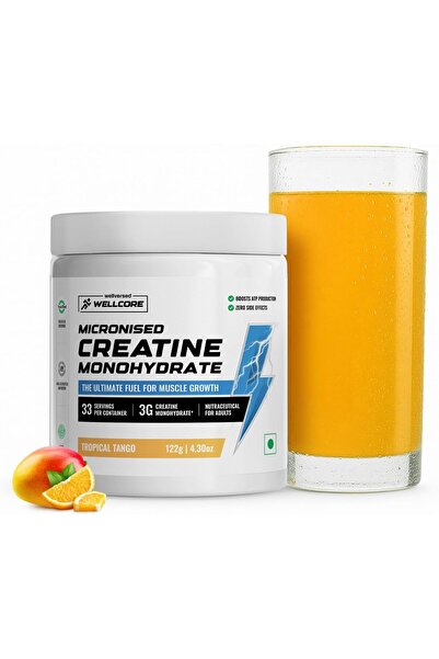 wellcore Pure Micronized Creatine Monohydrate Powder, (Tropical Tango, 33 Ser...