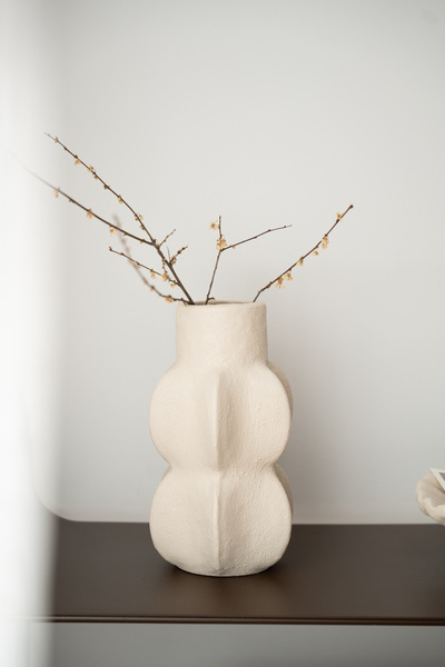 Dekorzdükkan Nolan Textured Decorative Ceramic Vase
