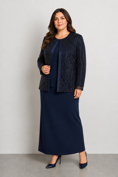 bihan store Women's Beaded Embroidered Evening Dress Jacket and Blouse Set - ...