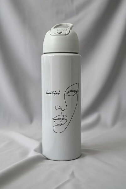 Bereketli Store Minimal Design 700 ml Women's Patterned Water Bottle Flask | ...