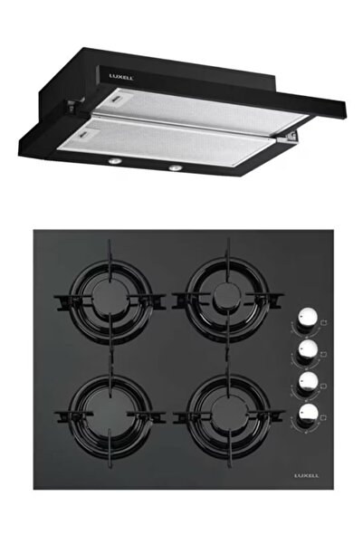 Luxell 2'li Set (Ds6-905 Siyah Aspiratör / Lx-40 Tahdf Siyah Ocak)