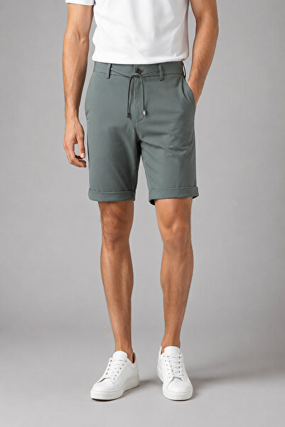 Bisse Khaki Pocket Bermuda Shorts