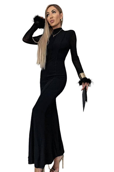 Woman's Fashion Μάξι φόρεμα για Γάμο / Βάπτιση Μαύρο
