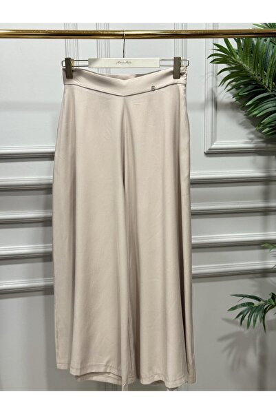 armine giyim 26Yt203 Wide Leg Trousers Beige