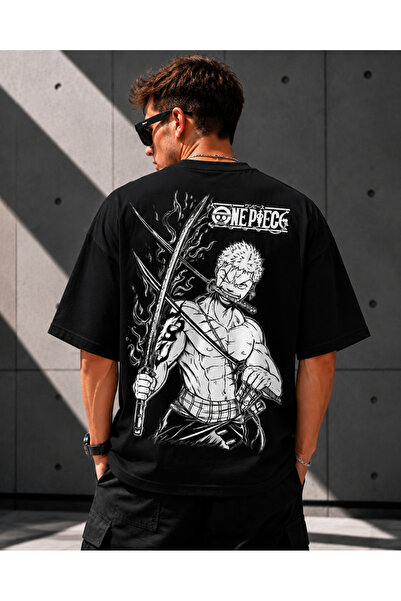 Nulivez One Piece Roronoa Zoro Printed Oversize Unisex T-Shirt – Anime-Themed...