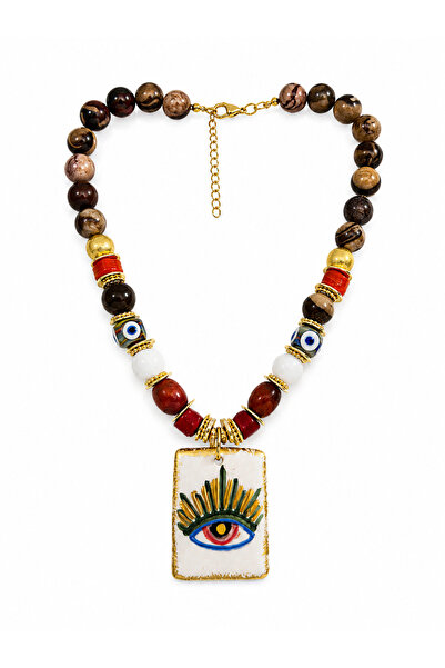 Sense of Atelier قلادة عين النمر رافيا