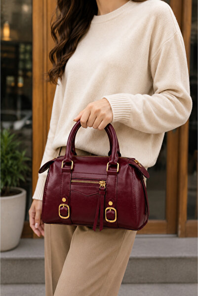 DIA Accessories Bordo Mini El ve Omuz Çantası – Zarif, Şık ve Günlük Kullanım...