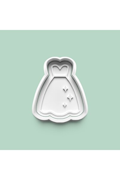 AKTASTORE Wedding Dress Figure Cookie Mold and Sugar Paste Mold 0968-2