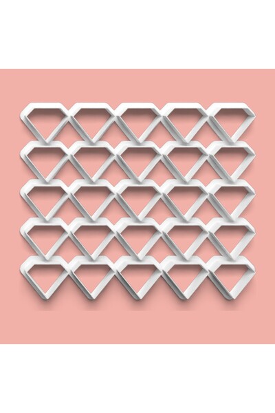AKTASTORE Multi Dough Cutter Diamond Model Cookie and Sugar Dough Multi Cutte...
