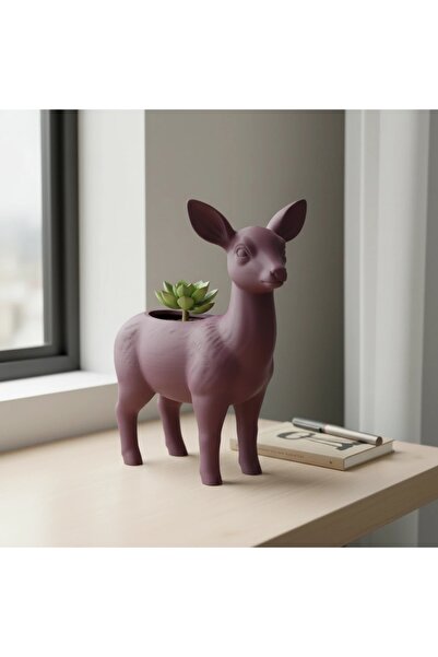 OEM Ghiveci decorativ Caprioara pentru plante mici, imprimat 3D - Purple red ...