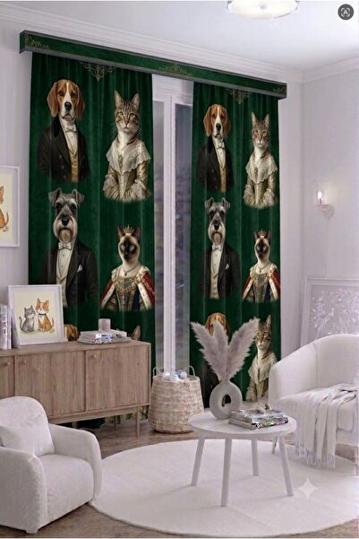 EFSANE PET Baby Kids Room Background Curtain 100 X 250 cm 1 Wing Cute Pattern...