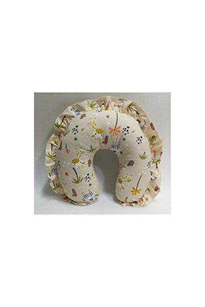Empressco Ruffled Nursing Pillow and Support Cushion, 100% Cotton Fabric