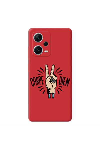 Other Xiaomi Poco X5 Carpe Two Diem Red Colored Silicone TPU Θήκη