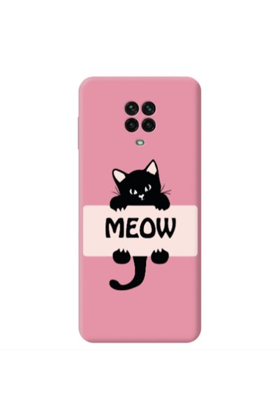 Other Xiaomi Redmi Note 9 Pro Meow Pink Colored Silicone TPU Θήκη