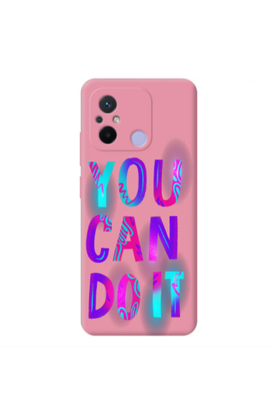 Other Xiaomi Redmi 12C You Can Doit Pink Colored Silicone TPU Θήκη