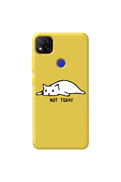 Other Xiaomi Redmi 9c Not Today Yellow Colored Silicone TPU Θήκη