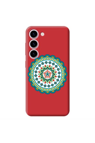 Other Samsung S23 Plus Mandala D11 Red Colored Silicone TPU Θήκη