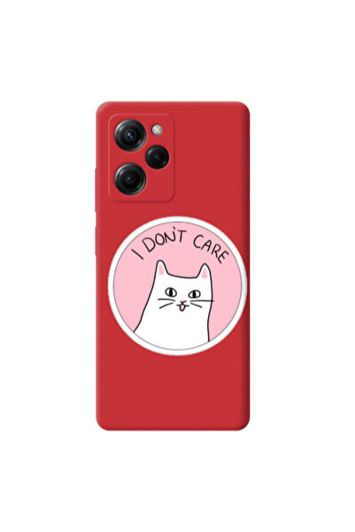 Other Xiaomi Poco X5 Pro I dont Care Red Colored Silicone TPU Θήκη