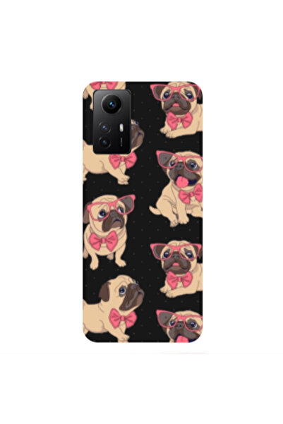 Other Xiaomi Redmi Note 12s Dog Spectacled Black Colored Silicone TPU Θήκη