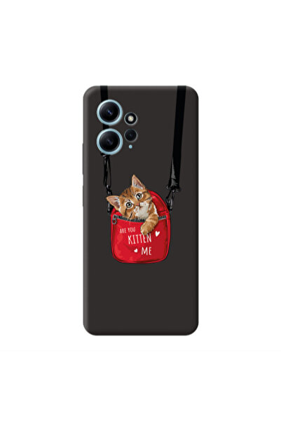Other Xiaomi Redmi Note 12 4G Kitten Me Black Colored Silicone TPU Θήκη