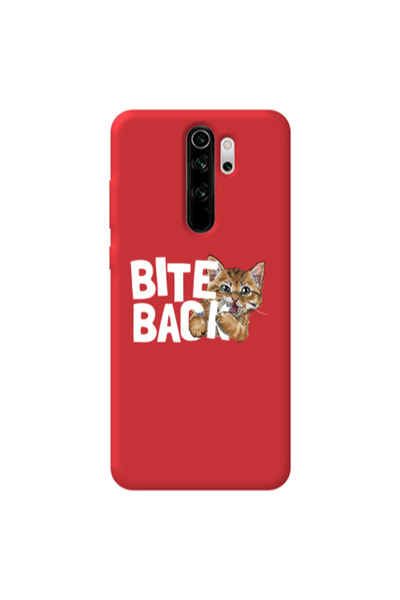 Other Xiaomi Redmi Note 8 Pro bitte back cat Red Colored Silicone TPU Θήκη