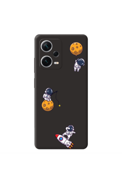 Other Xiaomi Poco X5 Cute astronauts Black Colored Silicone TPU Θήκη